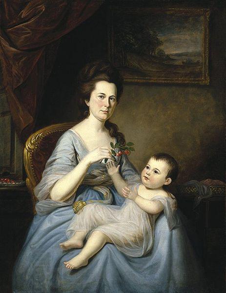 Charles Willson Peale Mrs. David Forman and Child China oil painting art